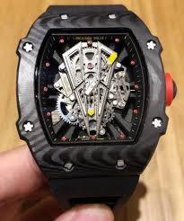 Its tourbillon calibre, which is suspended within the case, can resist accelerations of more than 12,000 g's, a record for richard mille. Richard Mille Rafael Nadal Rm27 03 Ntpt Carbon Fiber Tourbillon Mens Watch Copy Rm27 03 Ntpt Carbon Fiber