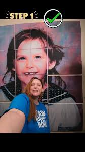 The first step of my big epic project complete! I am a week behind. So  motivated and excited to get her filled up. , Title:  #playlikeitsnotpictureday, Medium: Yes 35 in 2" squares, Size: 60"×64", ...