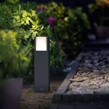 philips arbour potelet led anthracite ip44 led lampade risparmio energetico