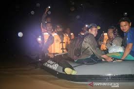 Banjir akibat luapan sungai martapura. Toa918xnzwj69m