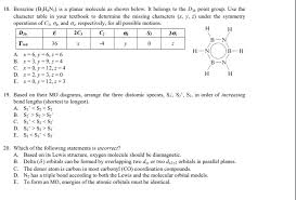 Solved X 18 Borazine B3h N3 Is A Planar Molecule As Sh Chegg Com