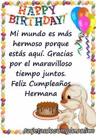 Soy feliz porque seas mi hermano pequeño, y porque hoy vamos a celebrar este momento tan esperado, ¡tu cumpleaños! Hermanita Tarjetas De Cumpleanos Para Una Hermana Animadas