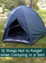 10 Things Not To Forget When Camping In A Tent Tent Tent Camping Camping Supplies