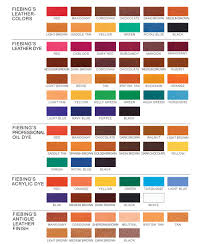 Fiebing Leather Dye Color Chart Leather Furniture Leather