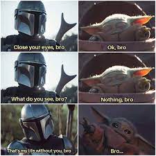 Mandalorian Babyoda Starwars Humor Joke Bro Funny Star Wars Memes Star Wars Jokes Yoda Meme