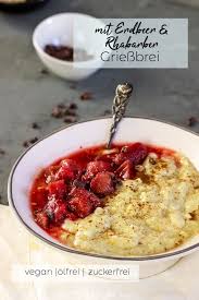 Rezept Fur Einen Gesunden Cremigen Griesspudding Mit Rhabarber Erdbeer Kompott Ein Leichtes Veganes Rezep Rezepte Vegane Nachtischrezepte Vegane Mahlzeit Prep