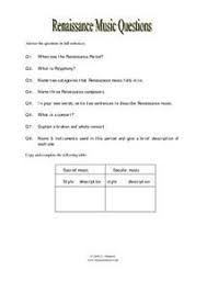 Renaissance Music Questions 6th 8th Grade Lesson Plan Renaissance Music Music Lesson Plans This Or That Questions