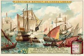 Vasco da gama is a cruise ship owned by portuguese company mystic invest. Vasco Da Gama Leaving Calicut Under Unexpected Attack From Indian And Arab Boats December 1498 Vasco Da Gama Boat Attack