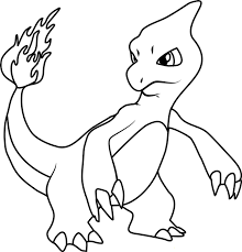 Charmander pokemon coloring pages printable. Pokemon Coloring Pages Charmeleon Novocom Top