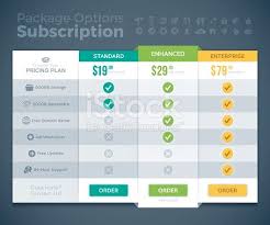 Download This Subscription Package Options Pricing Comparison Vector Illustration Now And Search More Of Istock S Lib Subscription Free Vector Art How To Plan