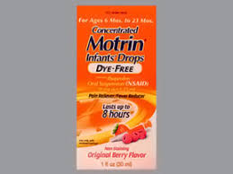 Motrin Child Suspension Dye Free Berry 12x1 Oz