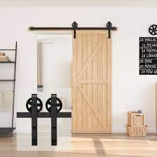 Maybe you would like to learn more about one of these? Homlux 5ft Antique Sliding Barn Door Hardware Kit Single Door Reusable Smoothly And Quietly Easy To Install Black Walmart Com Walmart Com
