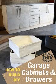 If your garage floor is uneven, find the highest point of the floor along the wall and use this as your initial reference for drawing the other layout lines. How To Build Diy Garage Cabinets And Drawers In 2020 Diy Furniture Projects Woodworking Projects Diy Diy Drawers