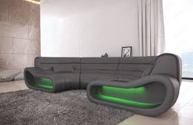 Rental packages for all budgets available starting from $500 including delivery/pickup. Big Sofa Concept In Leder Mit Ottomane Und Led Beleuchtung