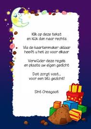 Sinterklaas Gedichtpapier Pakjesavond Kaartje2go Sinterklaas Sinterklaas Kado Maken Diy Sinterklaas