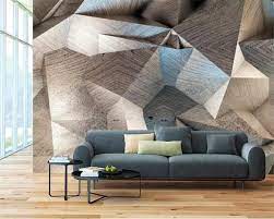 3d wall stickers with adhesive,natural brick pattern effect, simple and modern style. Avikalp Exclusive Awz0165 3d Wallpaper Retro Abstract Solid Geometry W Avikalp International 3d Wallpapers