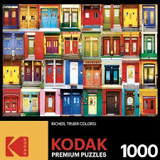 Shop bits and pieces jigsaw puzzle store for kids and adults! Kodak 1000 Piece Premium Puzzle Of Colorful Montreal Doors Multicolor Kodak Z Arts Fun Activities To Do