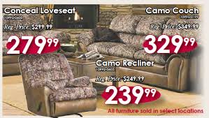 39d x 42h x 86w. Camo Furniture Wild Country Fine Arts