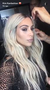 From black to platinum blonde, and from bobs to ponytails. Kim Kardashian Shows Off New Platinum Blonde Hair At Yeezy Season 3 Fashion Show Life Style