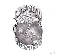 A gang is a group or society of associates, friends or members of a family with a defined leadership and internal organization that identifies with or claims control over territory in a community and engages, either individually or collectively, in illegal, and possibly violent, behavior. Money Over Everything Money Tattoo Tattoo Design Drawings Hand Tattoos For Guys
