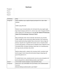 Kata diskusi berasal dari bahasa latin discutere yang berarti. Teks Forum Isu Semasa