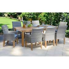 Outandoutoriginal Florida 8 Seater Dining Set With Cushions Garden Dining Set Outdoor Furniture Sets Outdoor Wood