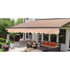 Aleko Sunshade Half Cassette Retractable Patio Awning Wayfair Patio Awning Patio Patio Sun Shades
