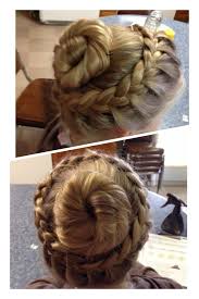 The vintage styled short curly hairdo: Old Fashioned Braiding Hairstyle With Bun Old Fashioned Hairstyles Hair Styles Cute Hairstyles