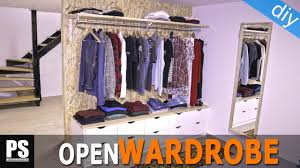 Open floor plans often lead to open closets. Cheap And Easy To Make Open Wardrobe Youtube