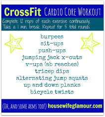 crossfit cardio core workout
