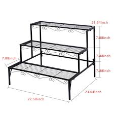 Add it in any corner of your home and beatify the. Plant Stand 3 Tier Stair Style Metal Plant Holder Patio Iron Plant Rack Step Design Garden Shelf For Large Flower Pot Display Buy Plant Holder Iron Plant Rack Garden Shelf Product On Alibaba Com