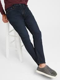 The real trick is to heed the warnings you might have noticed on your new jeans' tag: Skinny Fit Stretch Dark Rinse Wash Jean Banana Republic Factory
