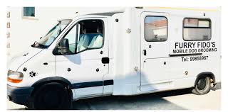 Mobile grooming is often easier on your dog, as they don't have to go to a strange place to get groomed, and it saves you the effort of transportation. Furry Fido S Mobile Dog Grooming Home Facebook
