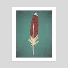 Check spelling or type a new query. Rustic Red Tailed Hawk Feather An Art Print By Strangefrontierart Inprnt