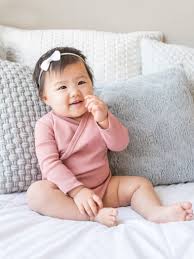 Organic Cotton Baby Kimono Bodysuit By Colored Organics My