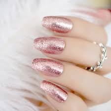 There are some great tips in this video, including the best way to hold the client's. Shiny Rose Gold Fake False Nails Coffin Ballerina Nail Tips Shining Sugar Glitter Deco Summer Salon Press On Nail Art Tip False Nails Aliexpress