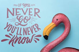 Hand lettering, hand drawn, little girls names in pink flamingo letters by amelie legault, perfect for nursery, customized. Free Psd Motivational Lettering Quote For Holidays Traveling Concept With Pink Flamingo