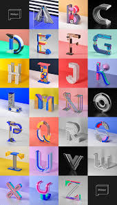 Writing letters in cursive is easy with learning without tears. Alphabet Ii On Behance Alphabet Design 3d Typography Design Typography Artwork