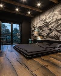 At night beautifully lighted modern bedroom with two white and black chairs and drapes, yellow loveseat and. Beautiful Bedroom Luxury Bedroom Design Luxury Bedroom Master Luxurious Bedrooms