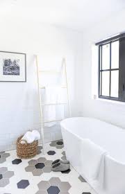 Black And White Hexagon Floor Tile Flower Such Beautiful Floor Tile Flower Design Using Hexagon Tiles Gray Black And White Floor Tile Beautiful Tile Floor Bathroom Freestanding White Tile Floor