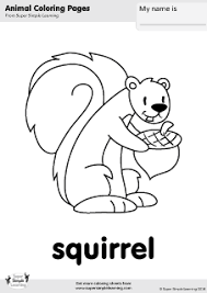 Free Squirrel Coloring Page From Super Simple Learning Tons Of Free Animal Worksheets And Flashcar Squirrel Coloring Page Coloring Pages Animal Coloring Books