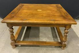 A vintage trunk coffee table has the advantage of extra storage inside for books or blankets. Lot Art Antique Wooden Coffee Table W Metal Inlay