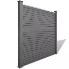 Fence Panels 139946 Vidaxl Garden Fence Panel Wpc Gray Outdoor Privacy Screen Barrier Enclosure Buy It Now On Garden Fence Panels Fence Panels Garden Fence