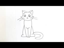 How to draw a cartoon cat step? How To Draw A Cartoon Cat Sitting Youtube