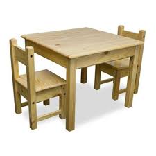 Same day delivery 7 days a week £3.95, or fast store collection. Children S Delux Solid Pine Timber Square Table With Chairs Bambinokids