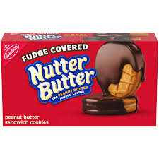 Nutter butter peanut butter wafer cookies satisfy the peanut butter lovers in your family with a snack that's one 10.5 oz package of nutter butter peanut butter wafer cookies. Nutter Butter Fudge Covered Peanut Butter Sandwich Cookies 7 9 Oz Sandwich Cookies Meijer Grocery Pharmacy Home More