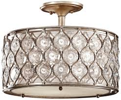 Feiss Lucia 16 Wide Crystal Glass Ceiling Light X2316 Lamps Plus Semi Flush Ceiling Lights Flush Ceiling Lights Semi Flush Mount Lighting