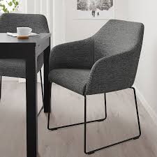 Tossberg Stuhl Metall Schwarz Grau Ikea Deutschland In 2020 Metal Chairs Upholstered Dining Chairs Ikea