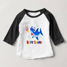 Baby Shark 3 4 Sleeve Raglan T Shirt Zazzle Com Baby Tshirts Top Baby Products Shirts