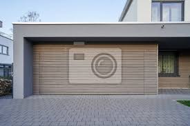 Giani honey oak wood look paint for garage doors simulates the rich, warm, golden tones of the european golden oak tree. A Modern Scandinavian Style Garage With A Wood Paneled Garage Wandposter Poster Architektur Design Haus Myloview De